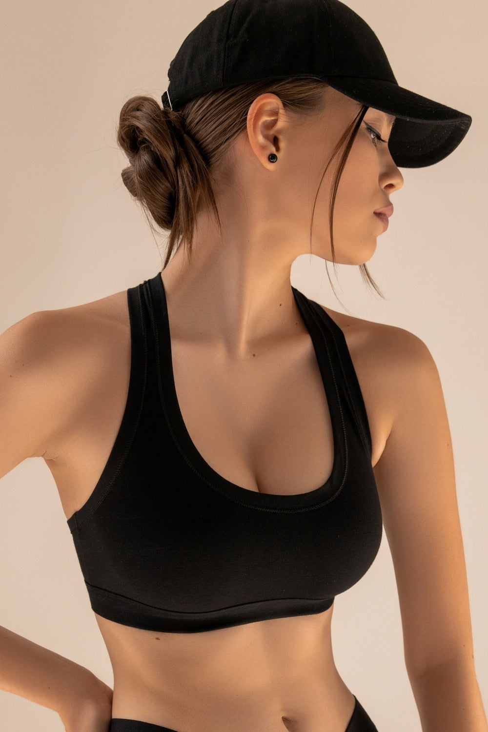 Хлопковый бра-топ 5709 Sherly black