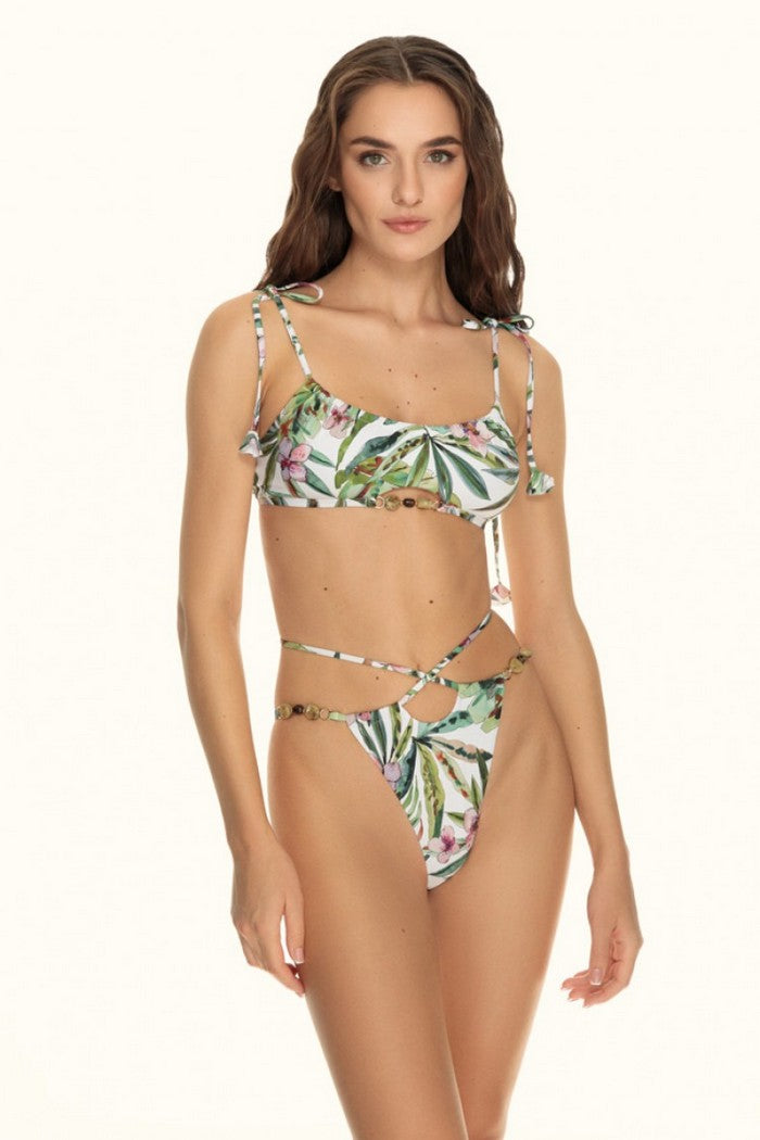 Купальный топ с принтом 6335/64 Enis white/green