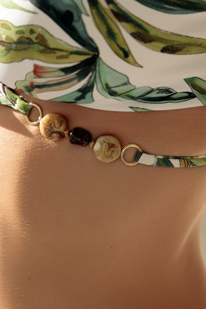 Асимметричный купальный бюстгальтер 6337/64 Lada white/green