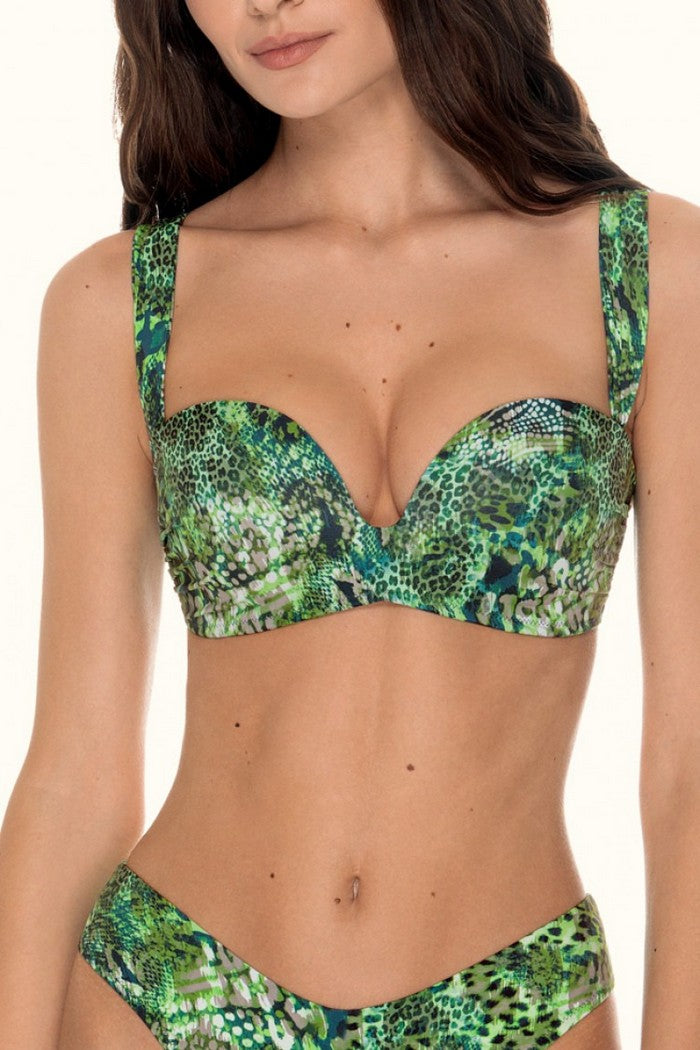 Купальный бюстгальтер пуш-ап 6351/65 Glam green