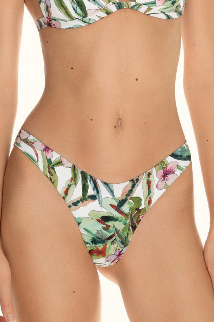 Купальные плавки стринг 6441/64 Poema white/green