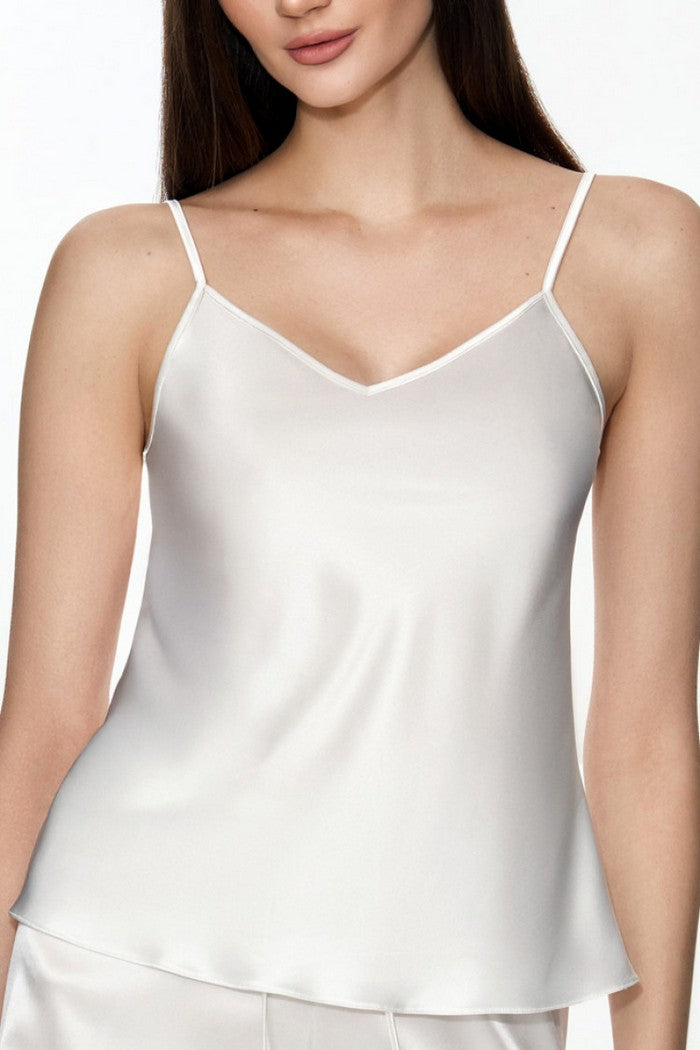 Майка з атласу 6607/84 Simona milk Jasmine lingerie