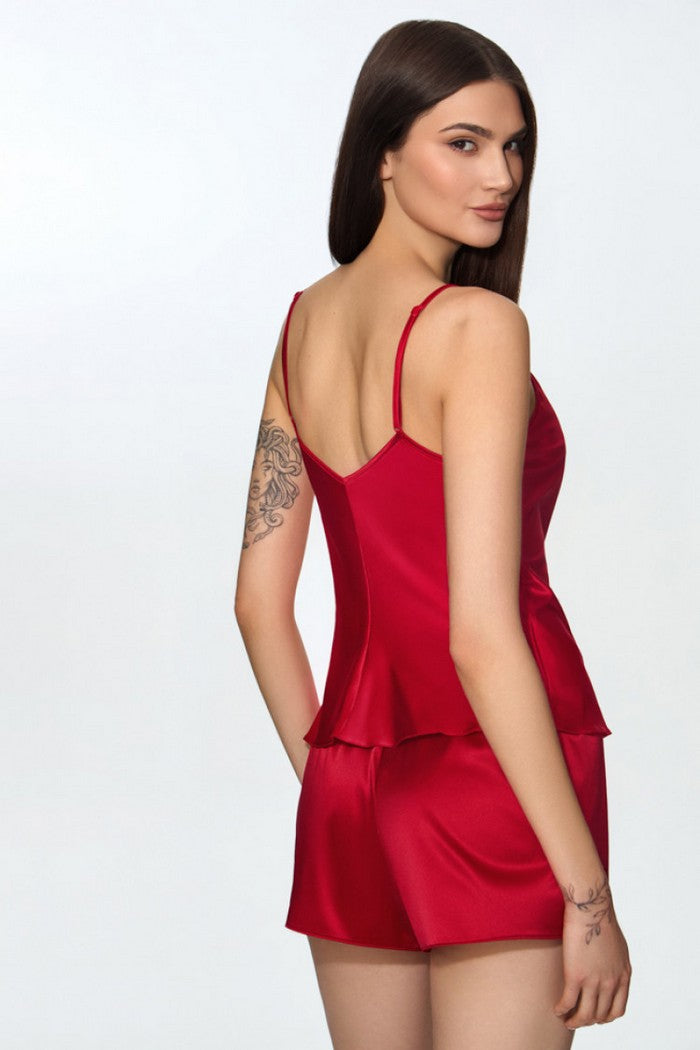Майка з атласу 6607/84 Simona red Jasmine lingerie