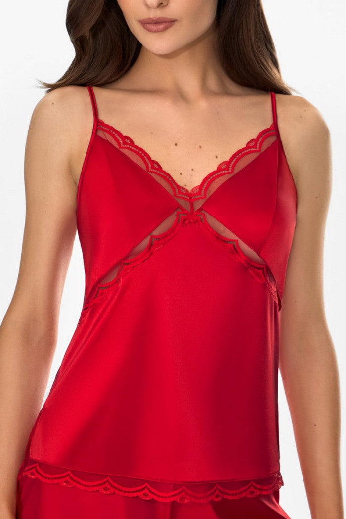 Майка майка з атласу 6611/37 Vlada red Jasmine lingerie