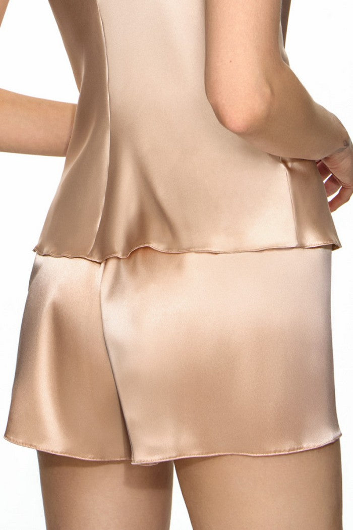 Піжамні шорти із атласу 6706/84 Elinor beige Jasmine lingerie спина