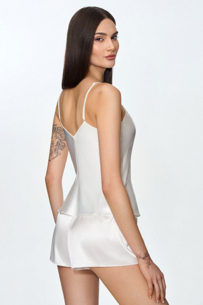 Піжамні шорти з атласу 6706/84 Elinor milk Jasmine lingerie