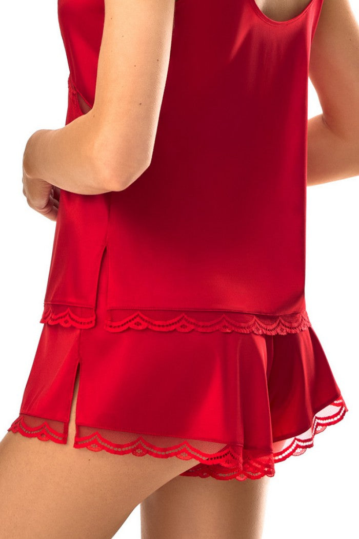 Піжамні шорти з атласу 6708/37 Cidny red Jasmine lingerie