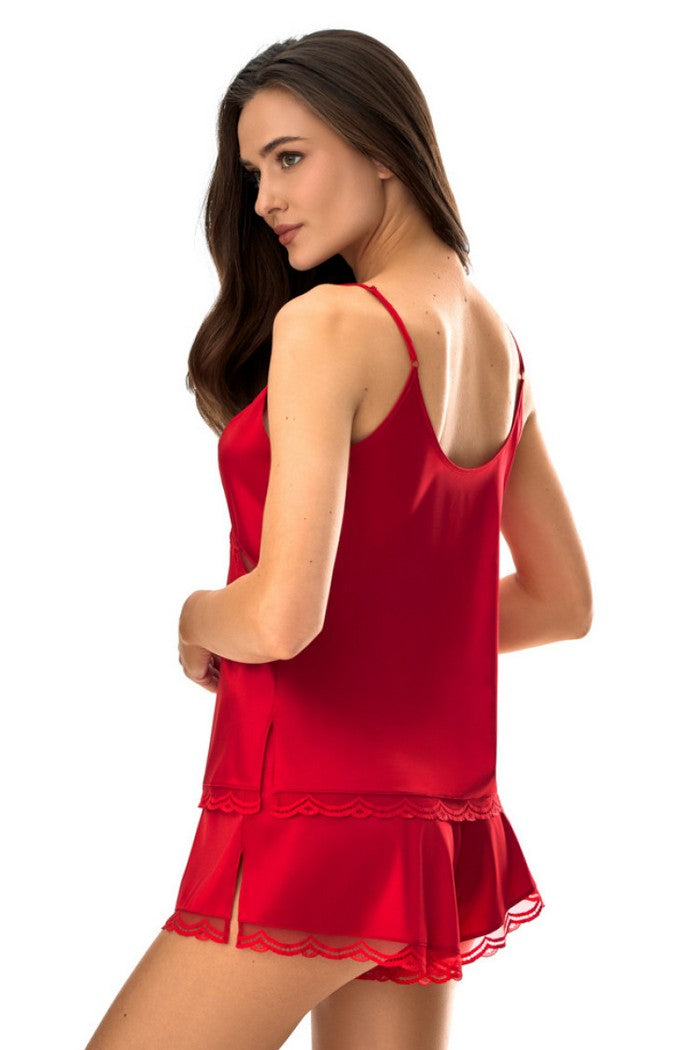 Піжамні шорти з атласу 6708/37 Cidny red Jasmine lingerie