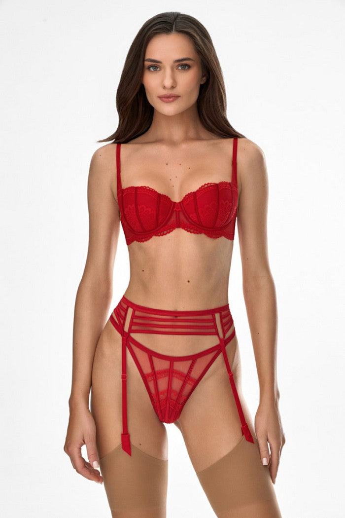 Пояс для панчіх 7221/37 Jardin red Jasmine lingerie