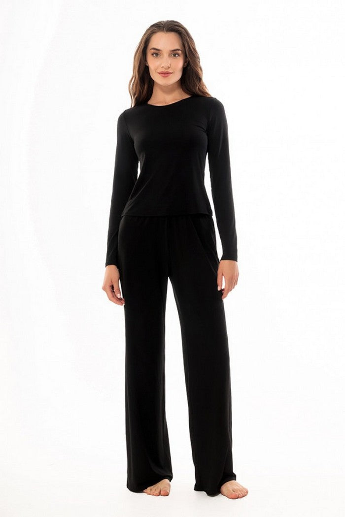 Пижамные брюки из вискозы 7902/11 Laurel black