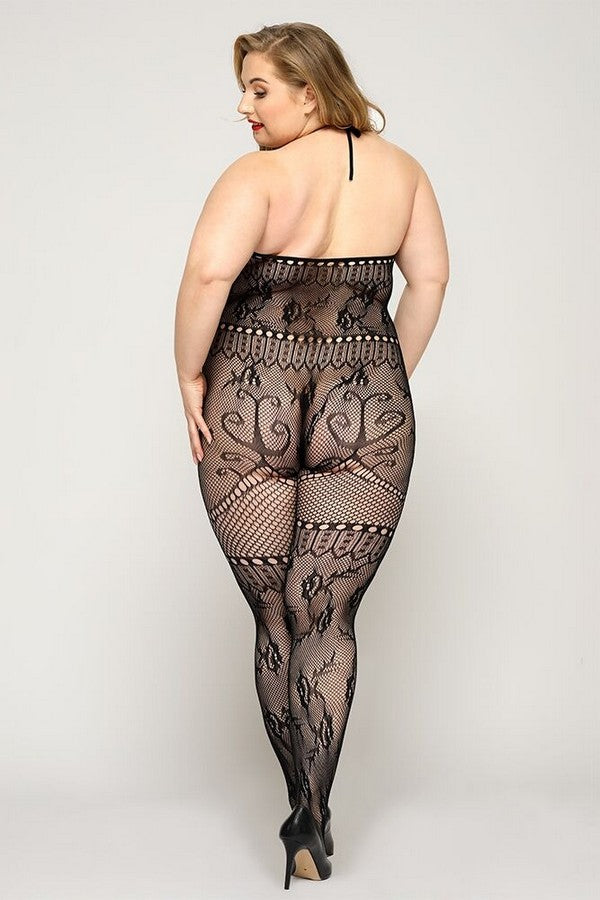 Бодистокинг с имитацией чулок Горячая Хейли black