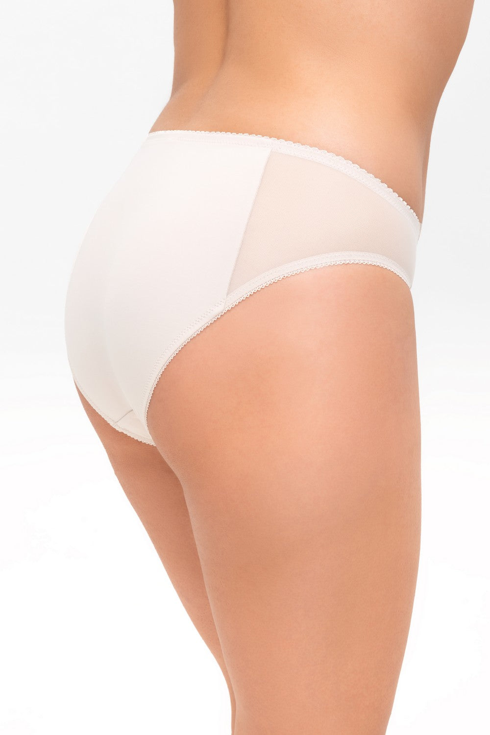 Трусики слип с микросеткой 6160 milk