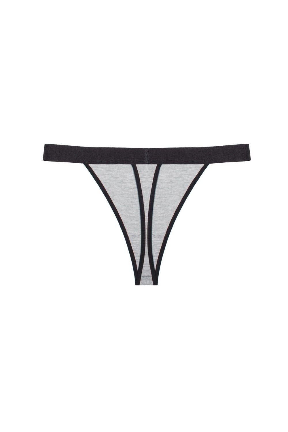 Хлопковые трусики стринг 6245.7 gray melange