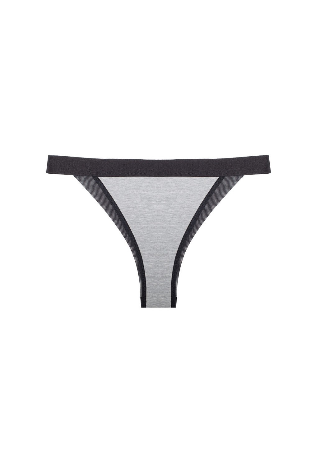 Трусики танга из хлопка 6246.7 gray melange/black