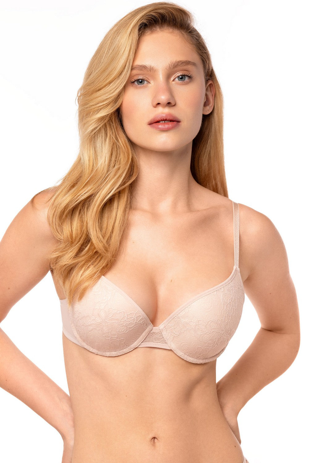 Кружевной бюстгальтер пуш-ап Melisa 5154.1 peony