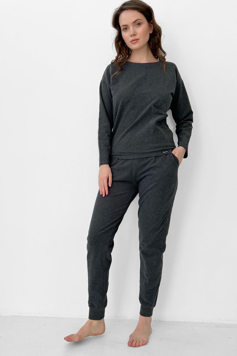 Трикотажный костюм LHE 729 1 + LHB 729 3 dark gray