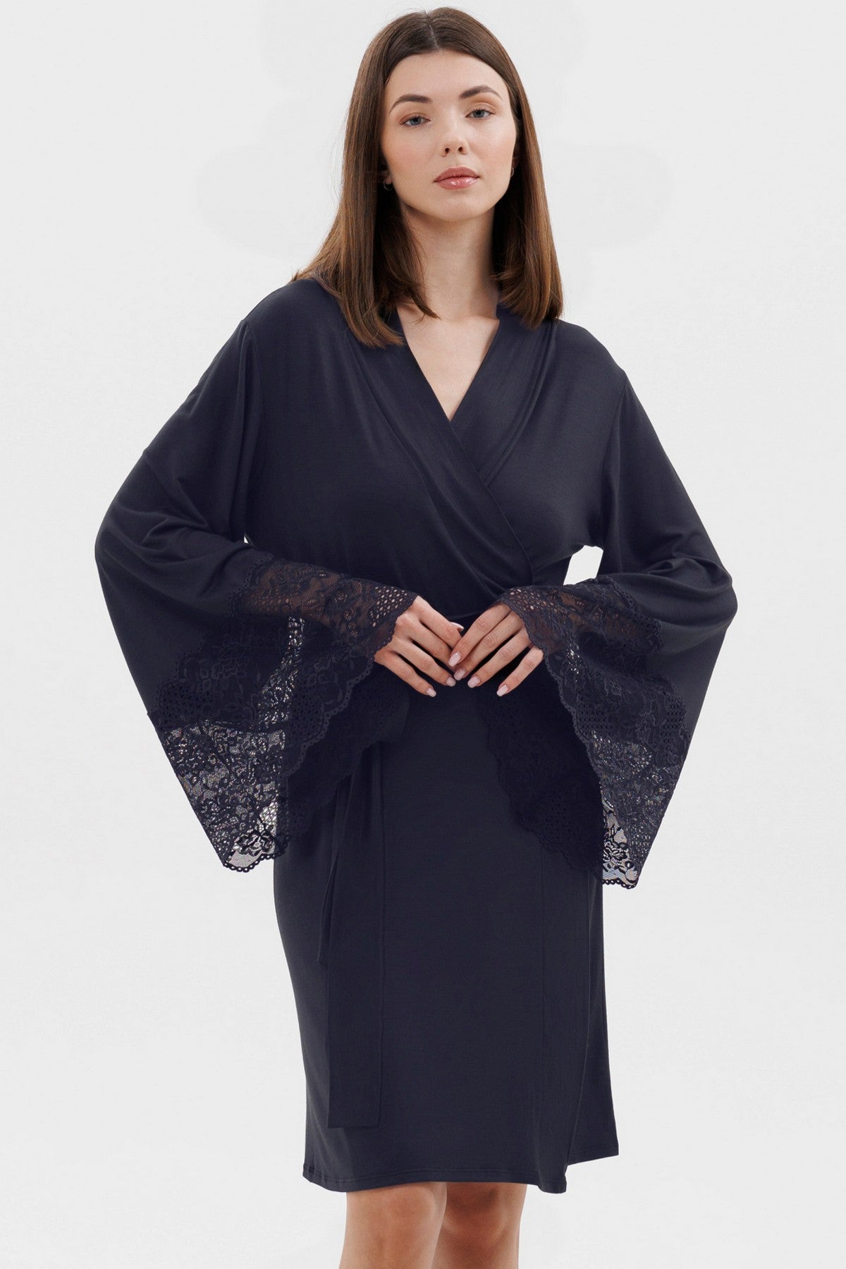 Халат с широкими рукавами 1566/60027