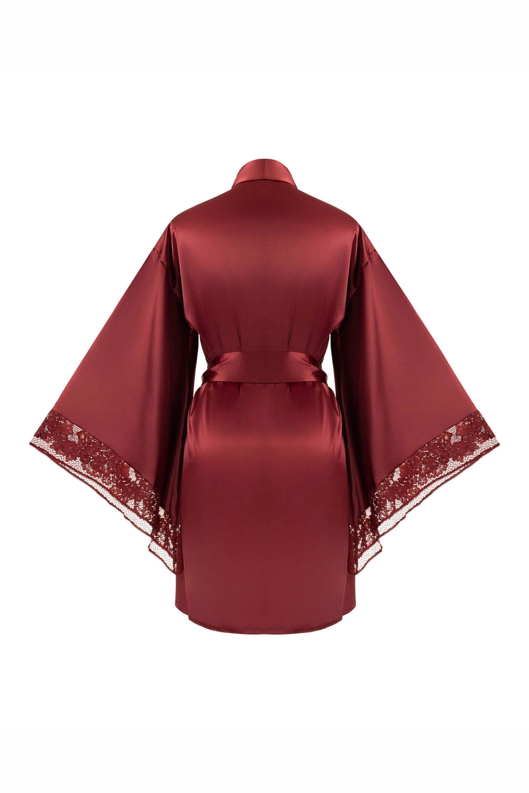 Халат с расклешенными рукавами 808-6748 marsala