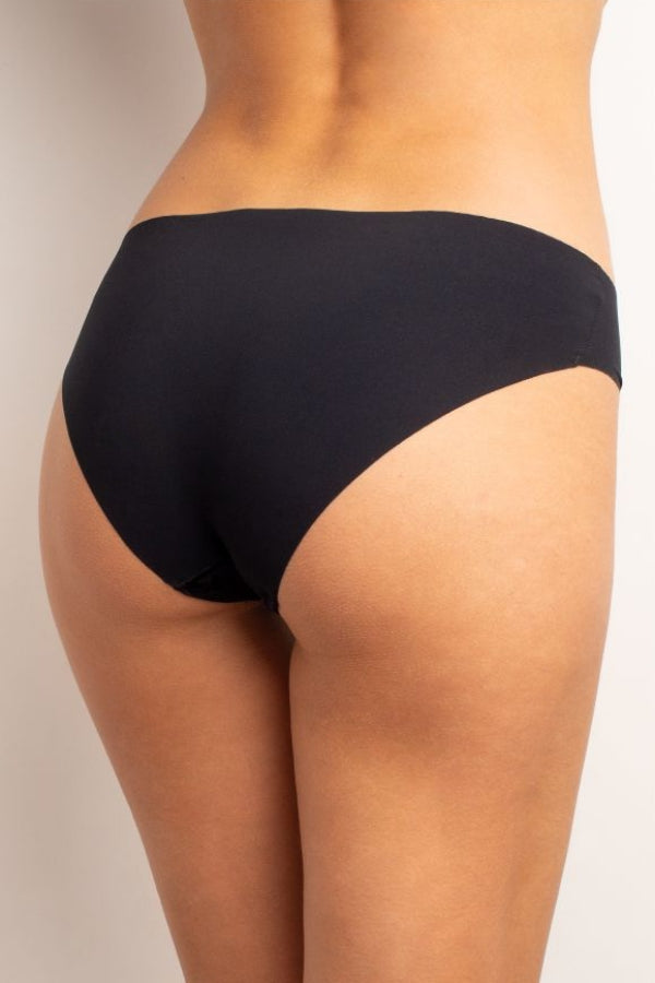 Бесшовные трусики слип 144 M Invisible (2 шт.) antique white/black