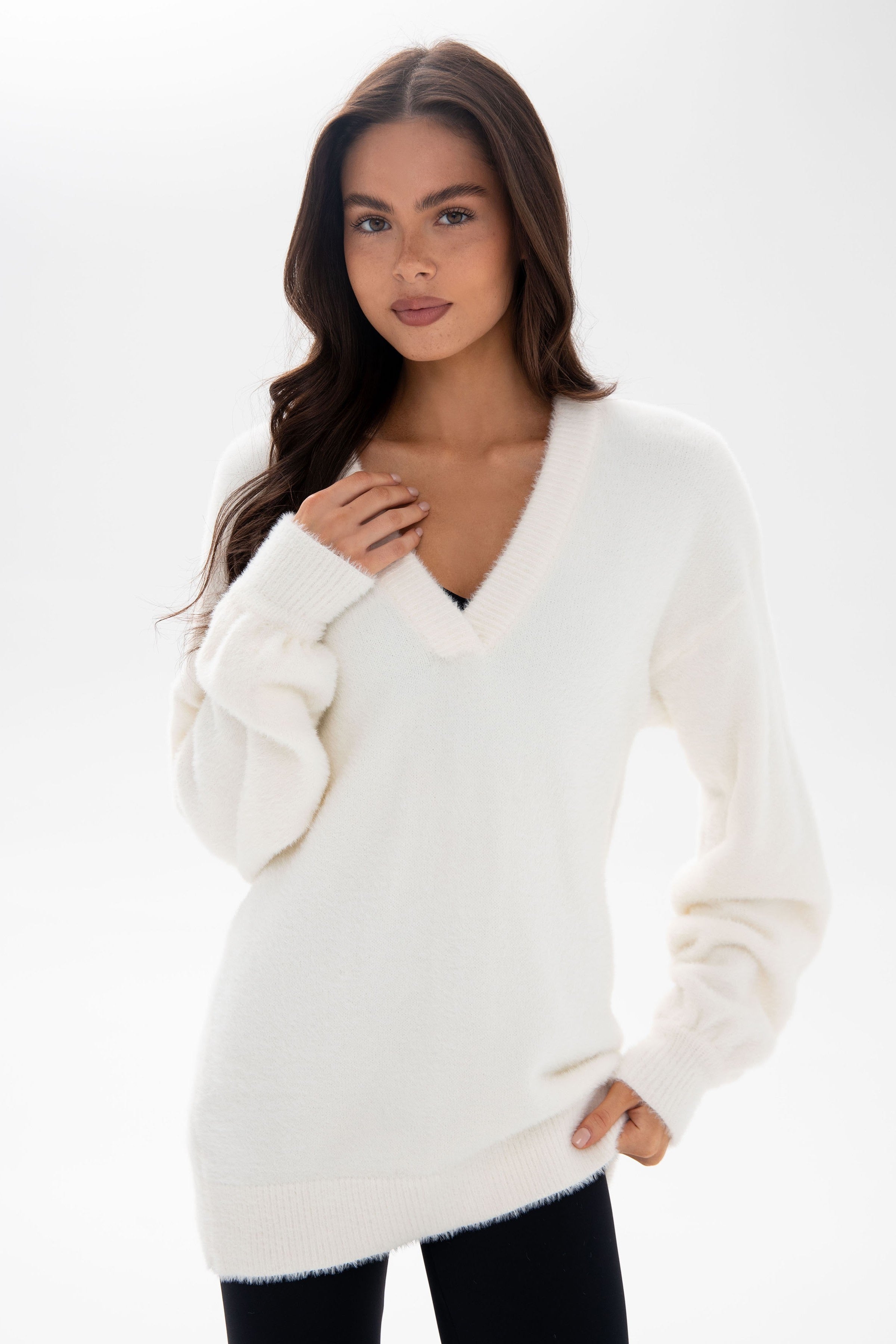 Вязаная туника 25122 Coconut