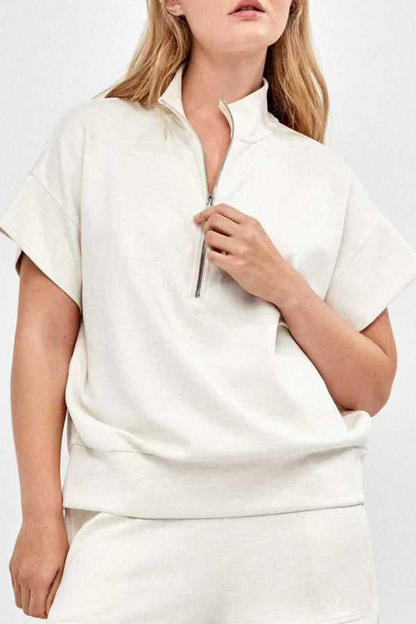 Толстовка з коротким рукавом 2/70017T beige