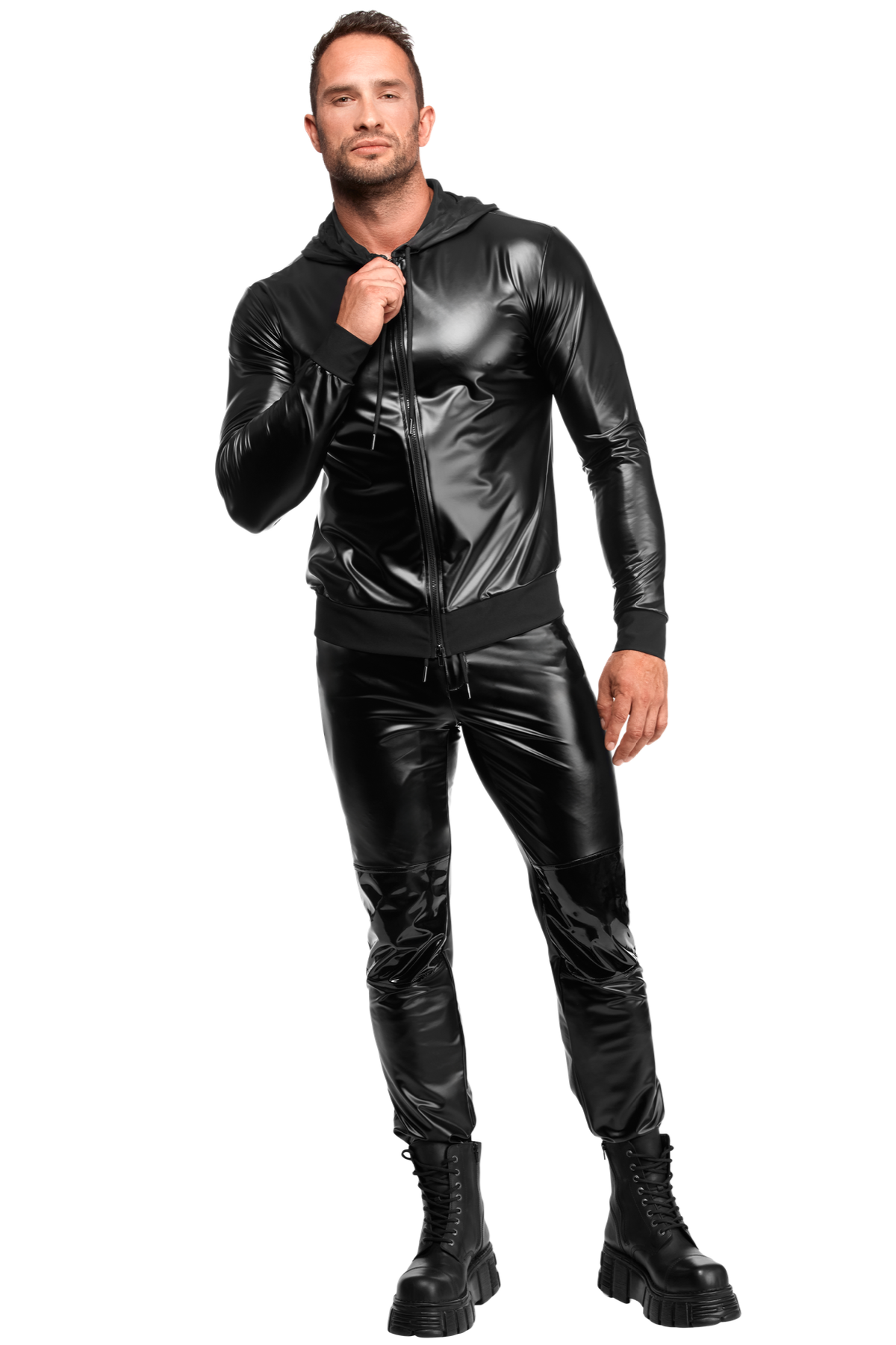 Толстовка чоловіча H086 Vexen hooded jacket Noir Handmade