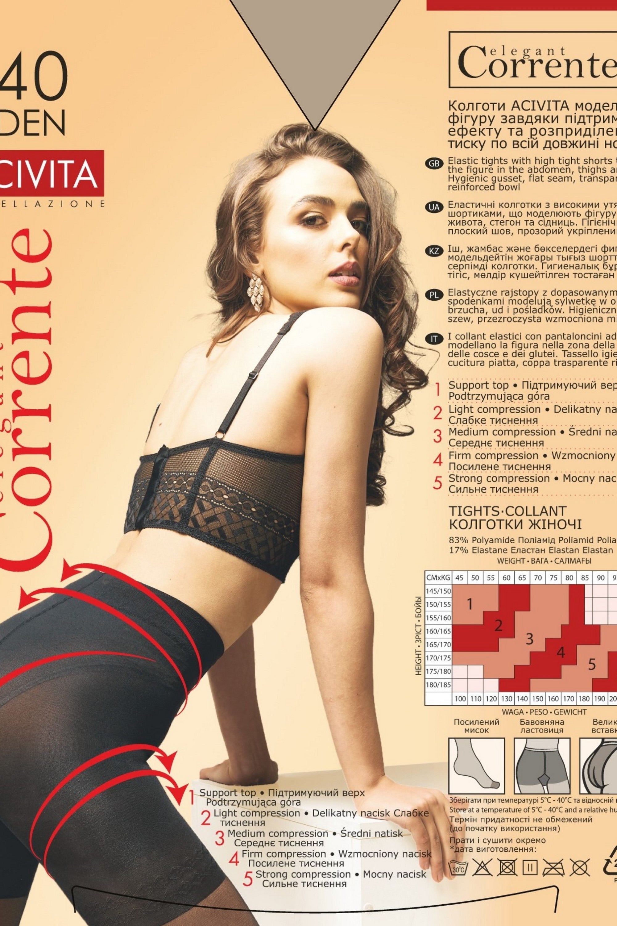 Моделирующие колготки Corrente Acivita 40d