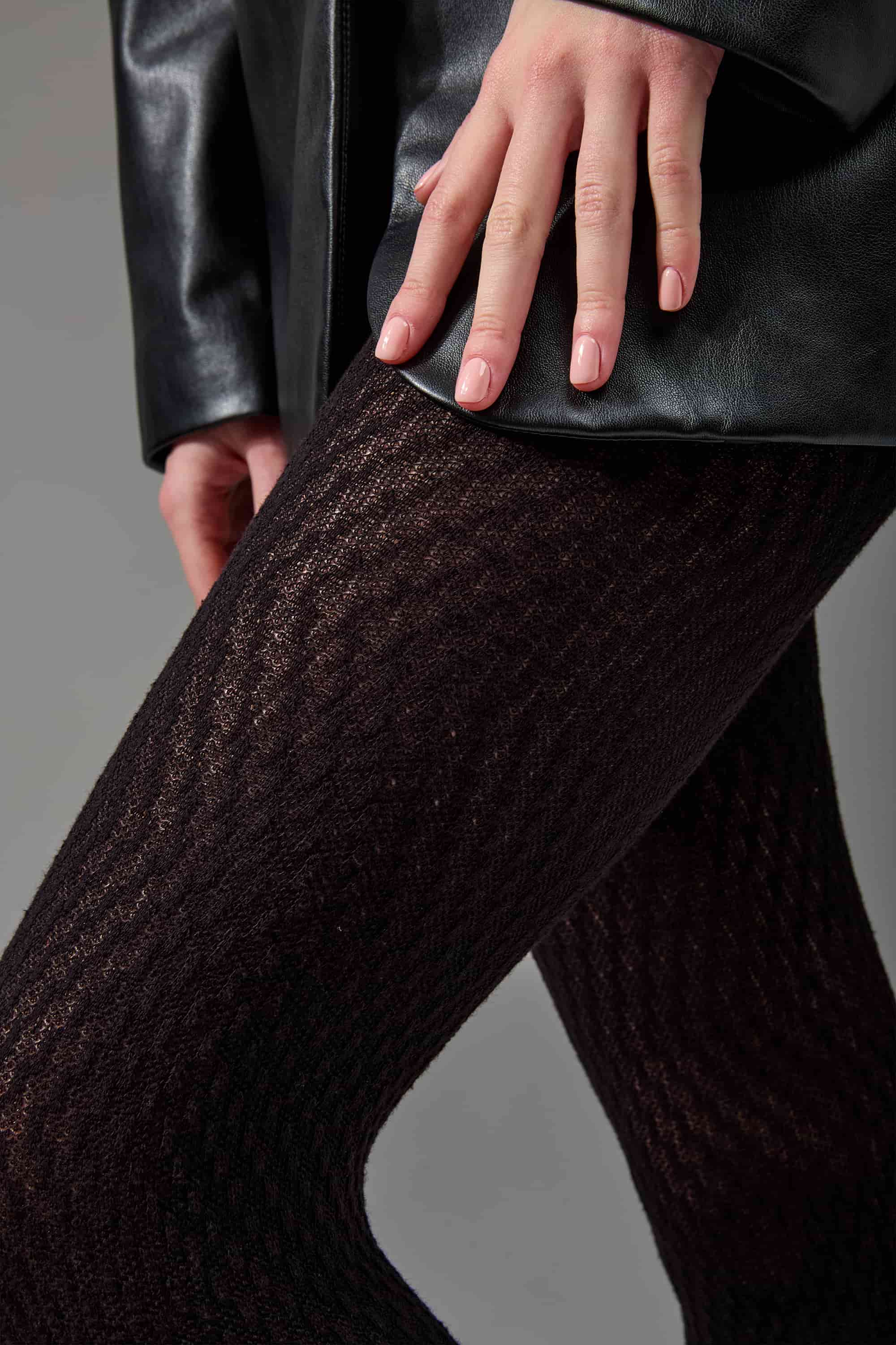 Хлопковые ажурные колготки L1945 Trattini Cotone