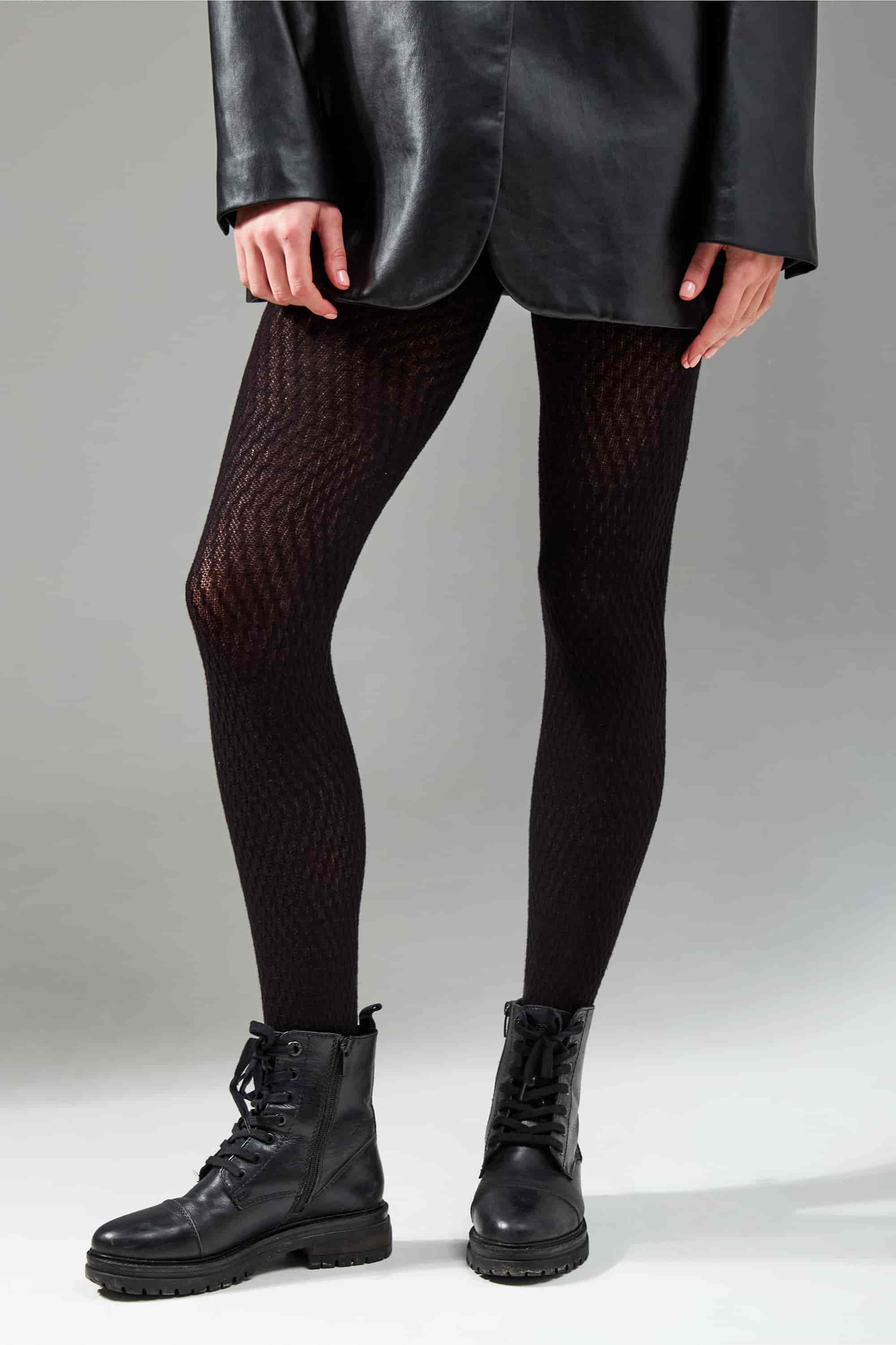 Хлопковые ажурные колготки L1945 Trattini Cotone