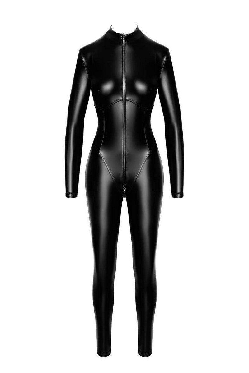 Комбінезон зі штучної шкіри F331 Powerwetlook overall Noir Handmade