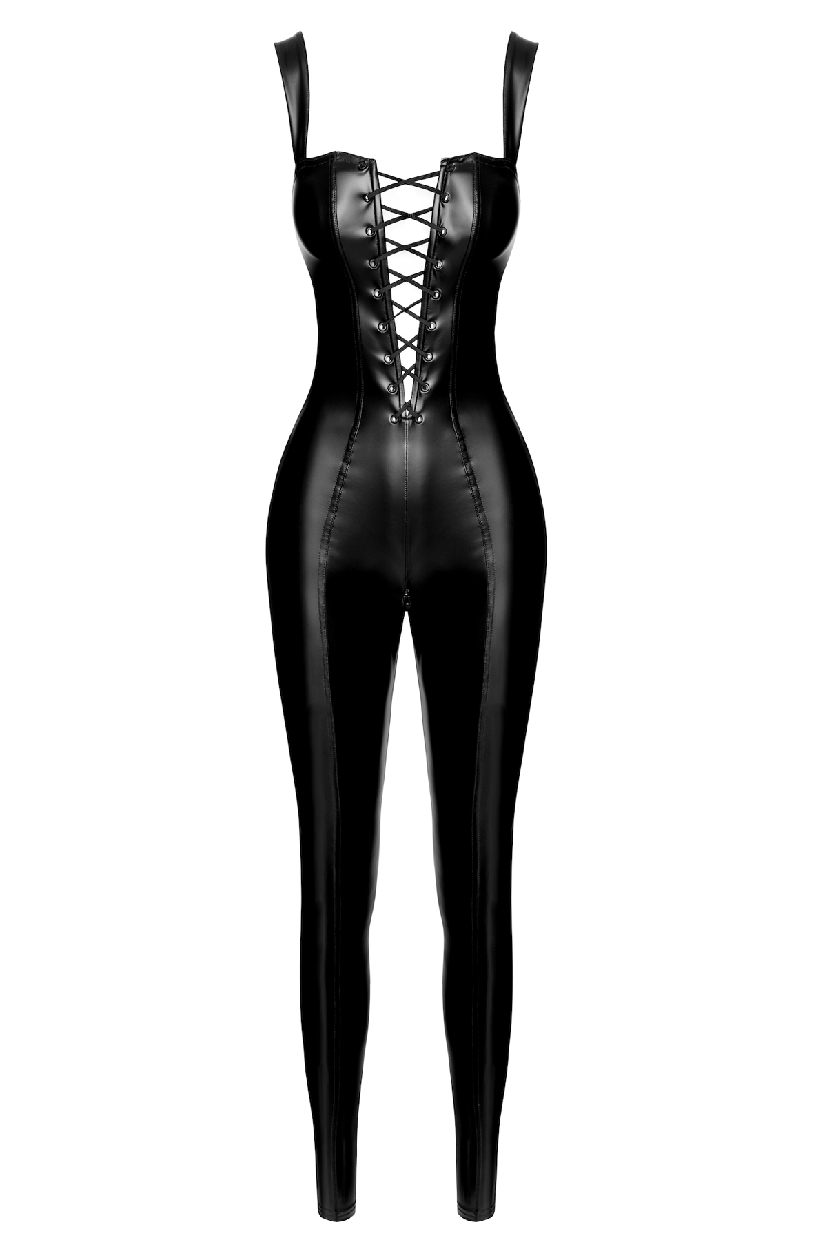Комбінезон зі шнурівкою F362 Vixen Lace-Up Bodysuit Noir Handmade