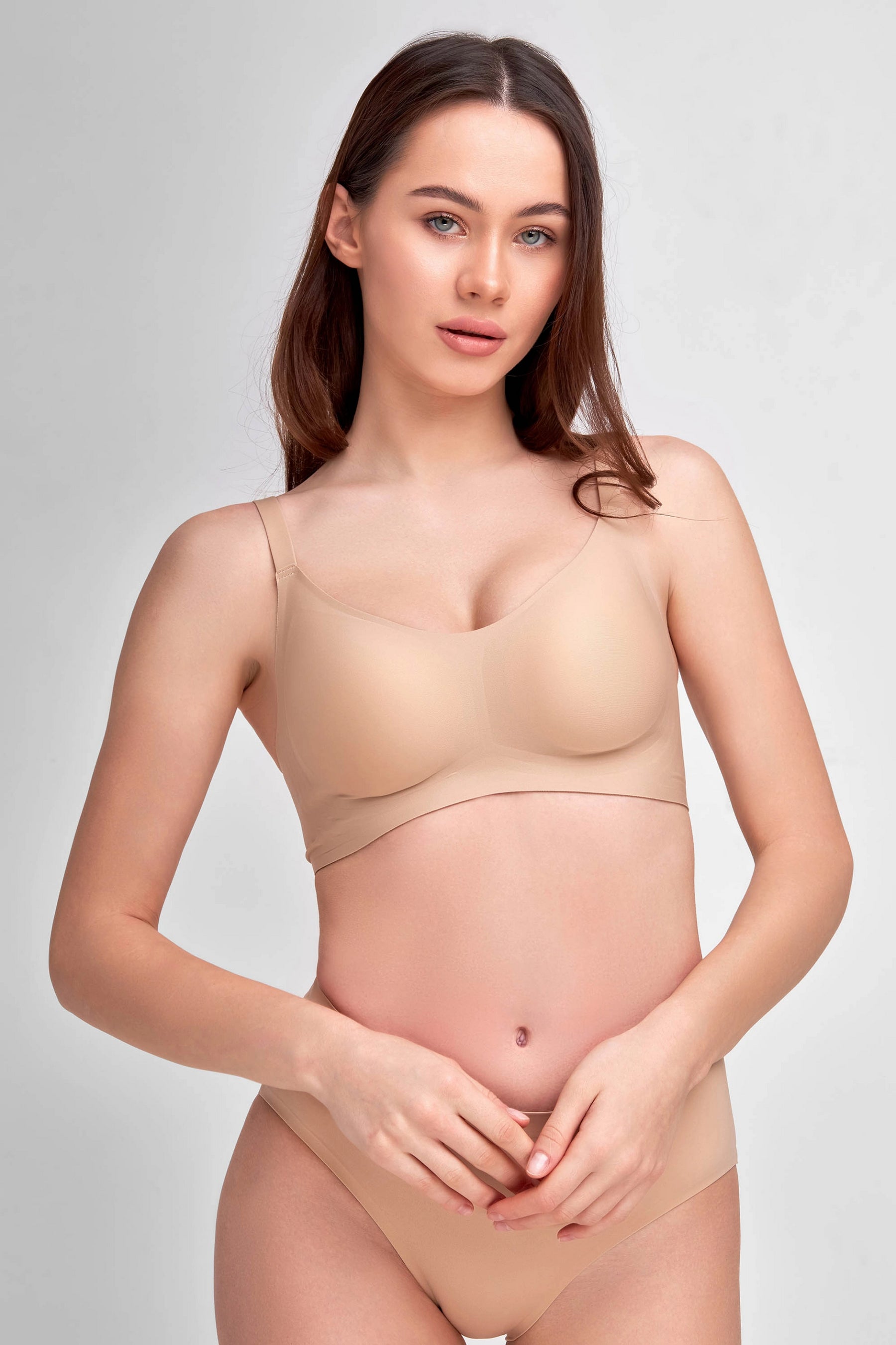 Бесшовный комплект из микрофибры 7075-075/7075-33 04 beige