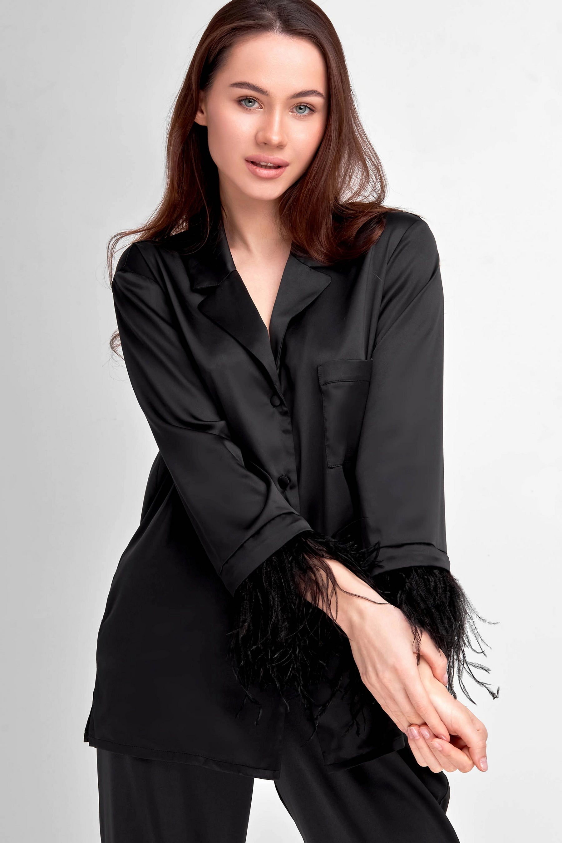 Домашний комплект с перьями 8175-6211-8 01 black