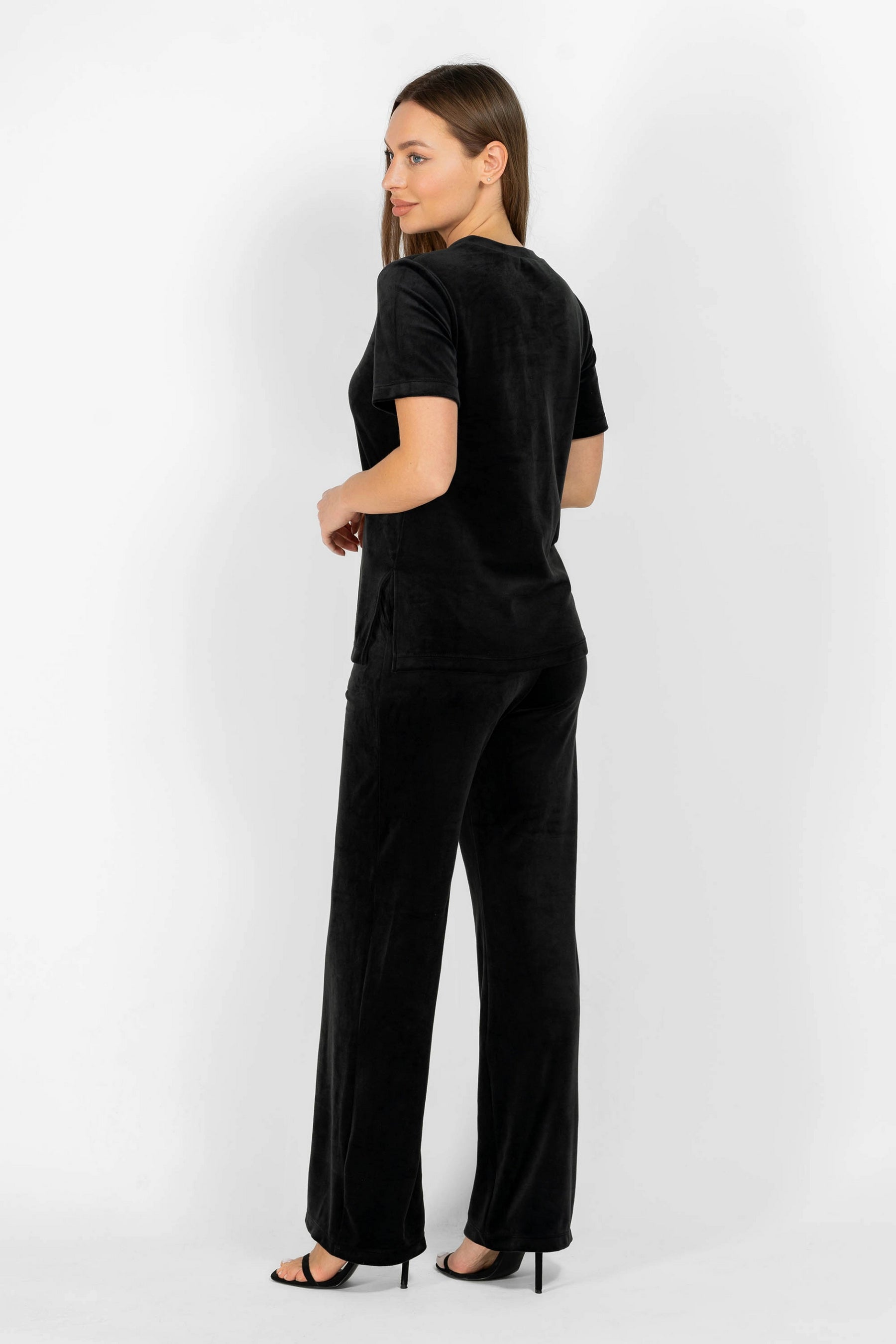 Велюровый домашний комплект 8181-6204 01 black