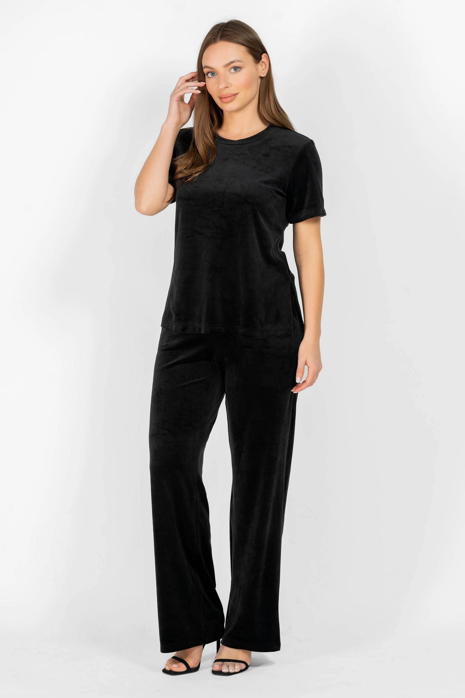 Велюровый домашний комплект 8181-6204 01 black