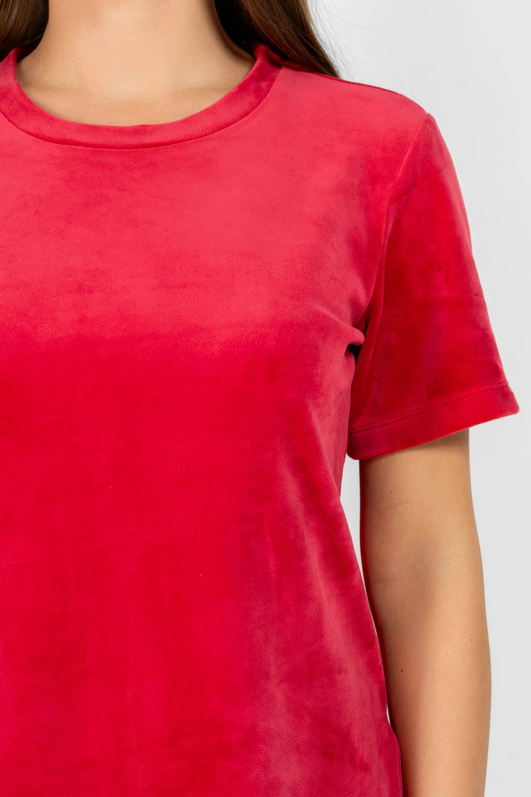 Велюровий домашній комплект 8181-6204 29 raspberry