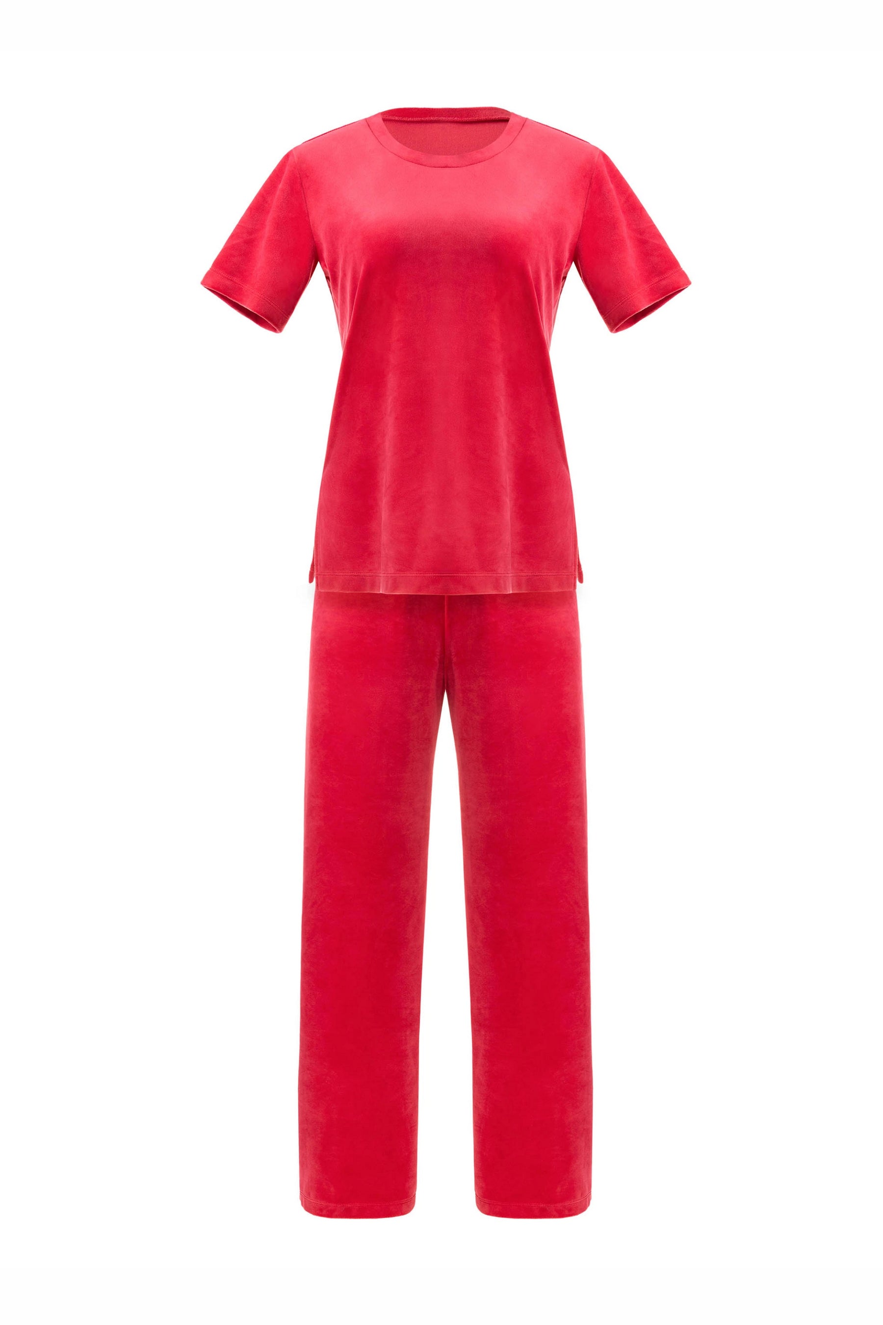 Велюровий домашній комплект 8181-6204 29 raspberry