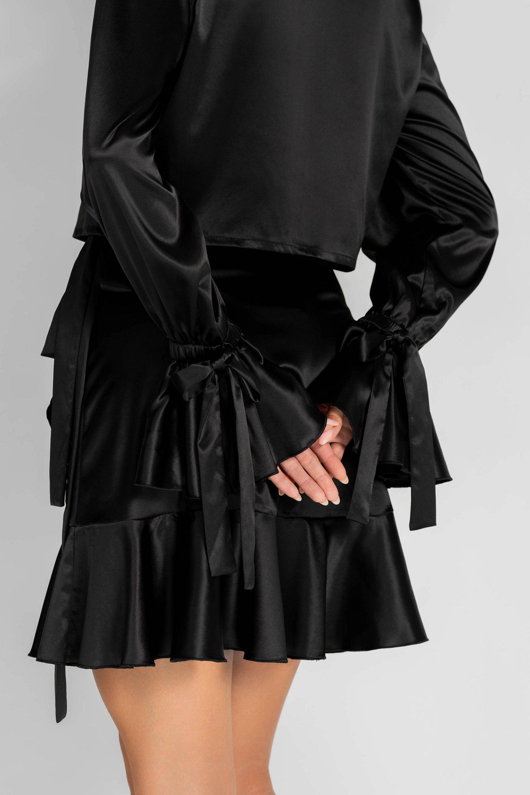 Домашний комплект с юбкой 8185-6837 black