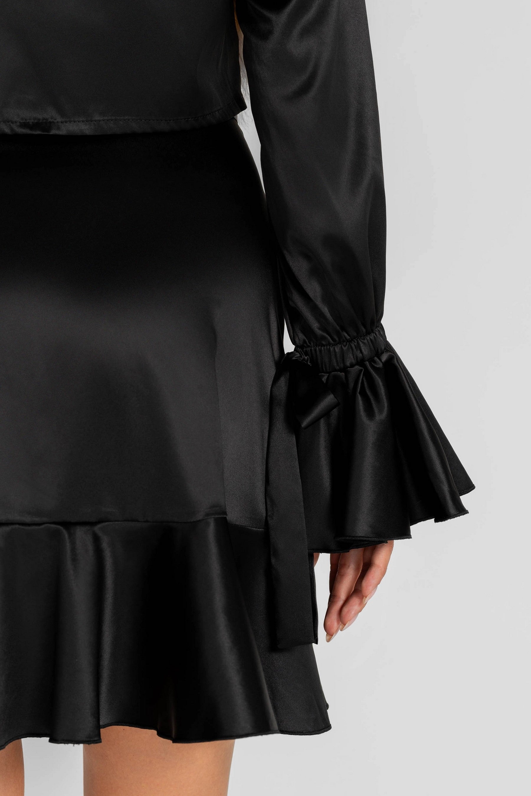 Домашний комплект с юбкой 8185-6837 black