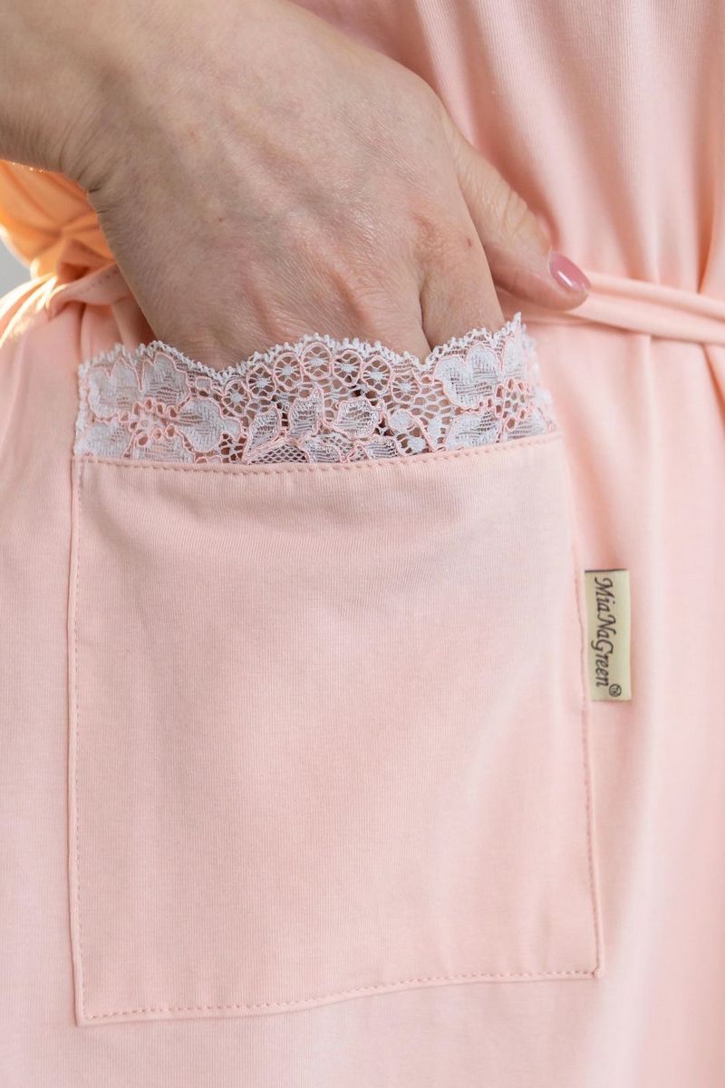 Комплект для дома с кружевом К1002н peach