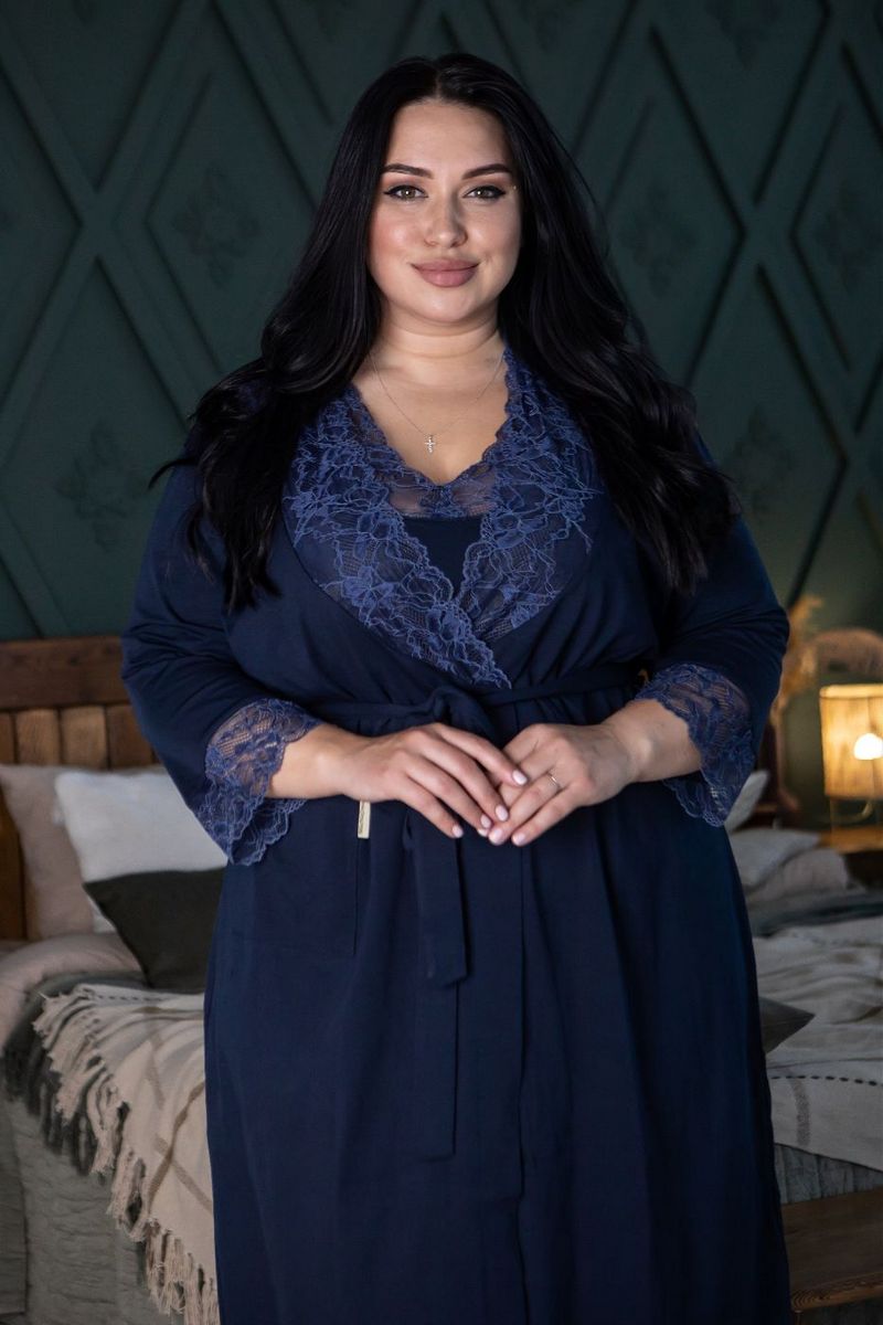 Комплект для дома с кружевом К1110н blue