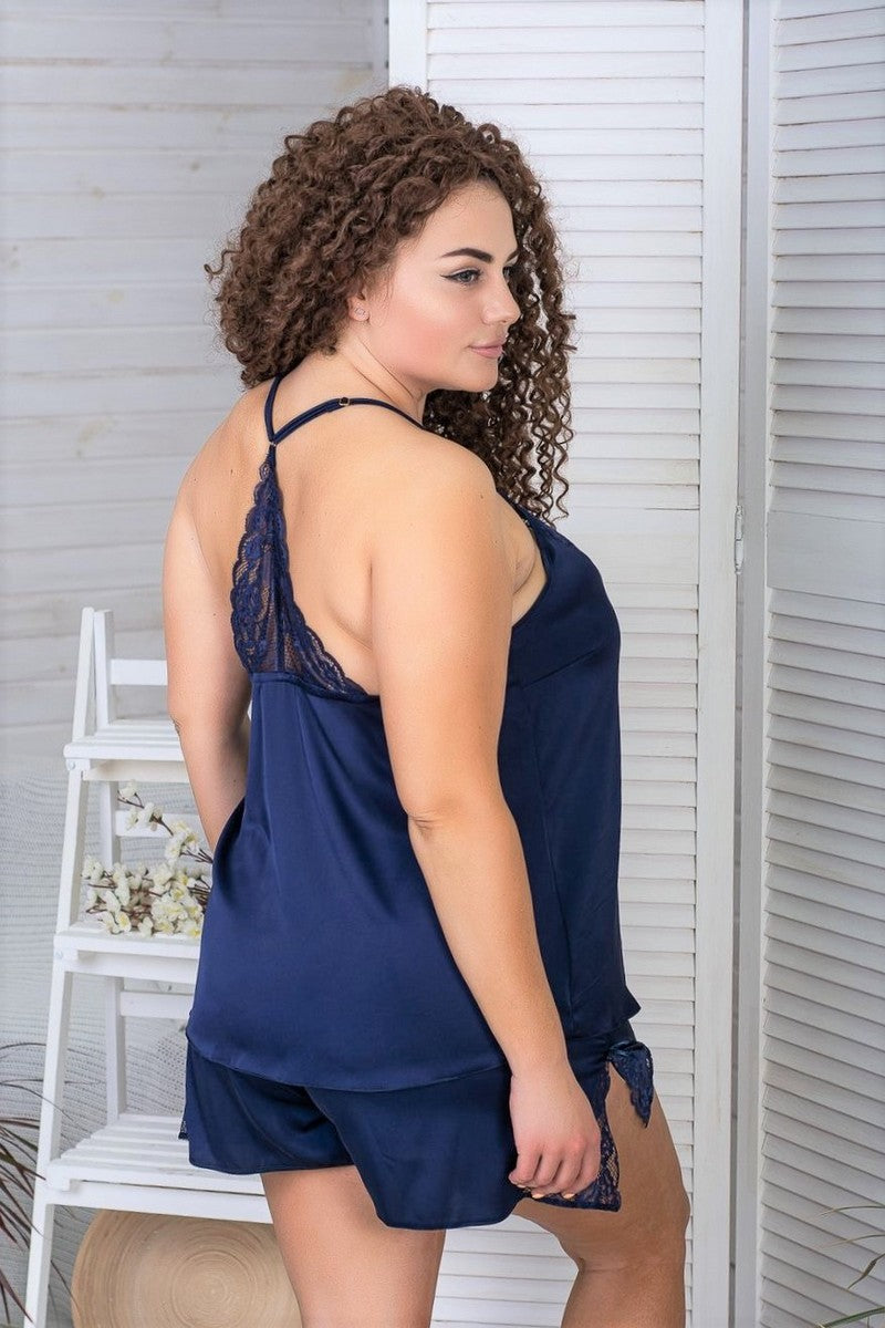 Комплект для дома с кружевом К811п blue