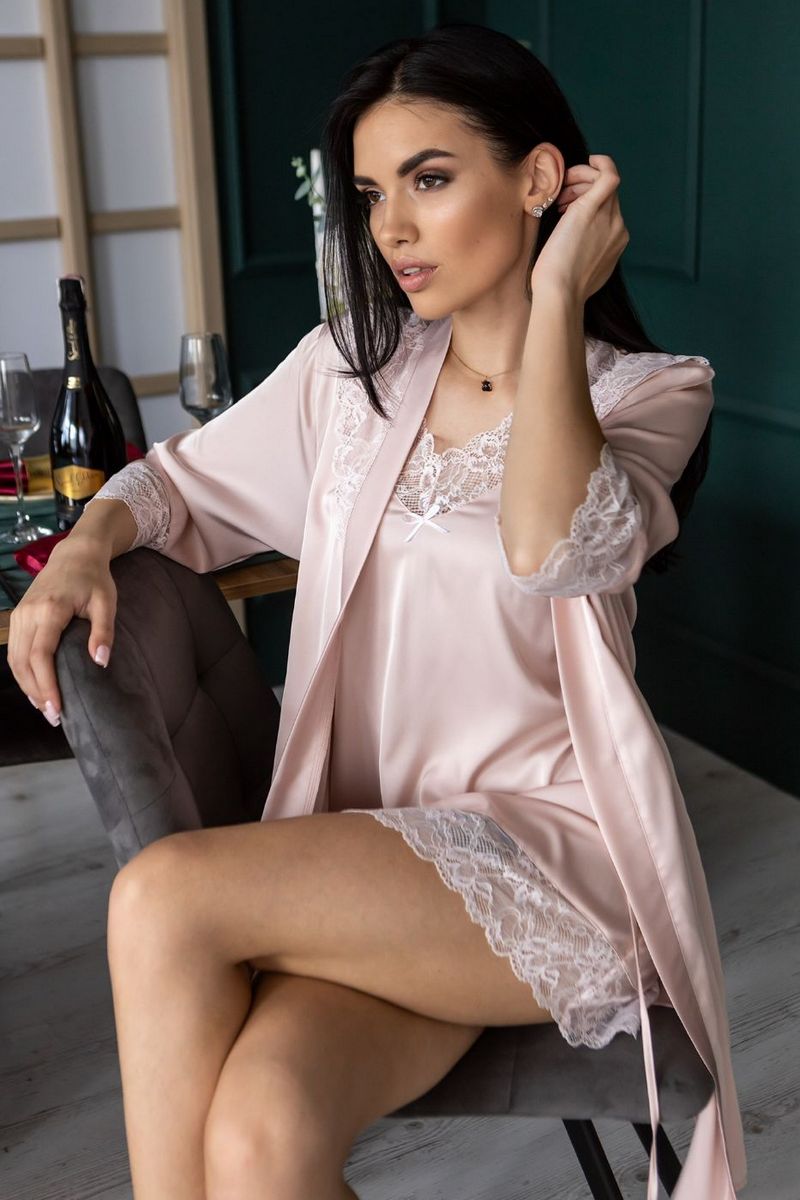 Комплект для дома с кружевом К930н mocco