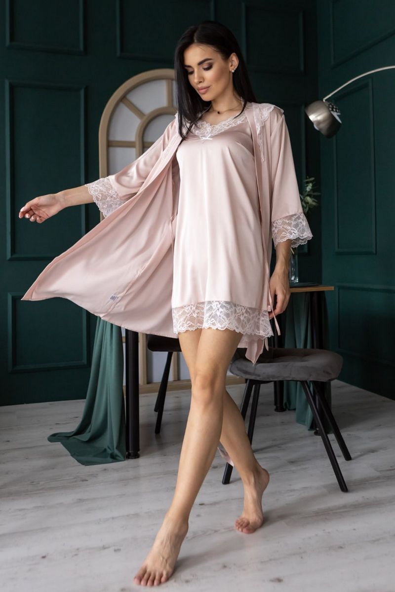 Комплект для дома с кружевом К930н mocco