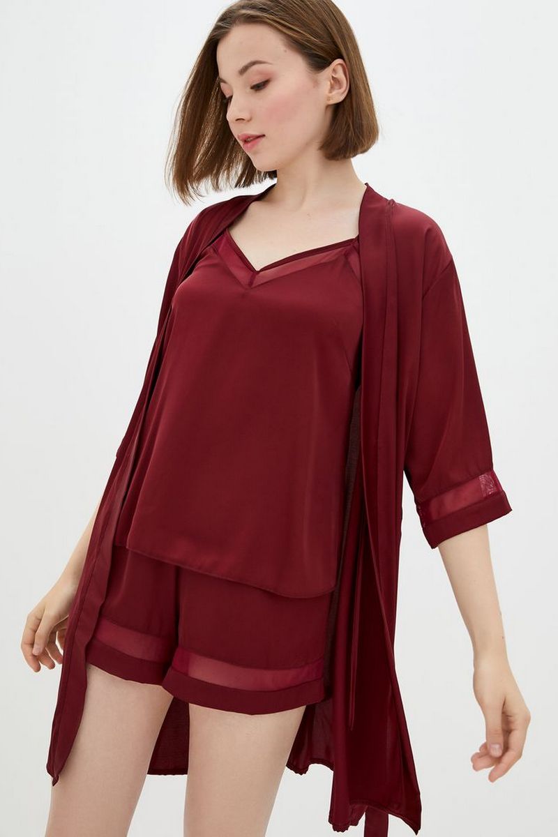 Комплект для дома с пижамой Кб1090п bordo