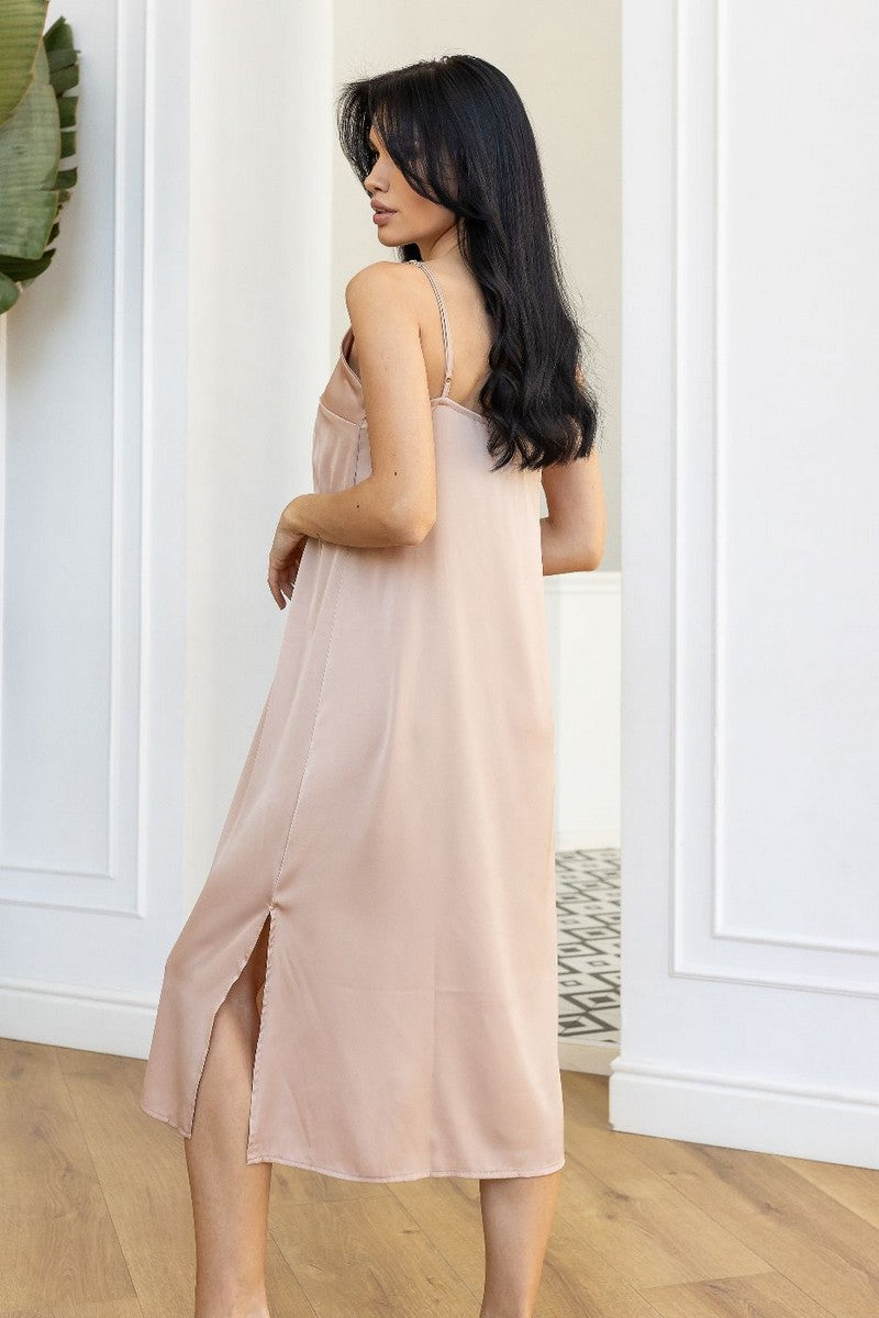 Шелковый комплект для дома Кб199н beige/print