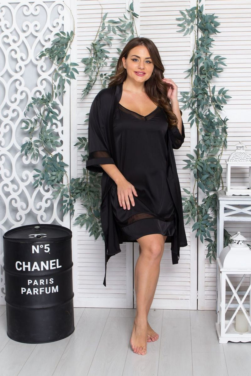 Комплект для дому з піжамою Кч1091н black