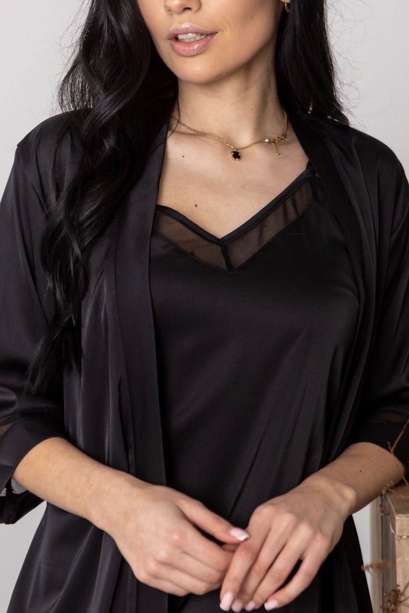 Комплект для дому з піжамою Кч1091н black