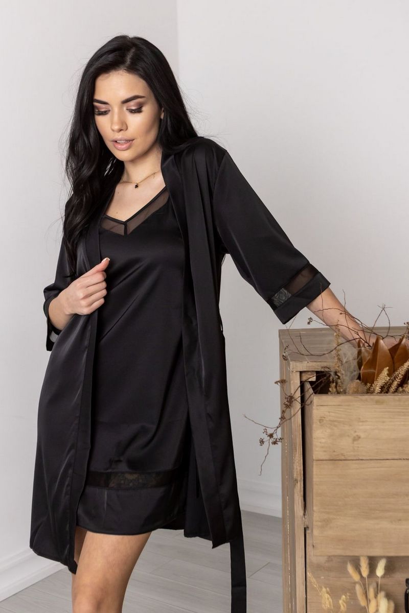 Комплект для дому з піжамою Кч1091н black