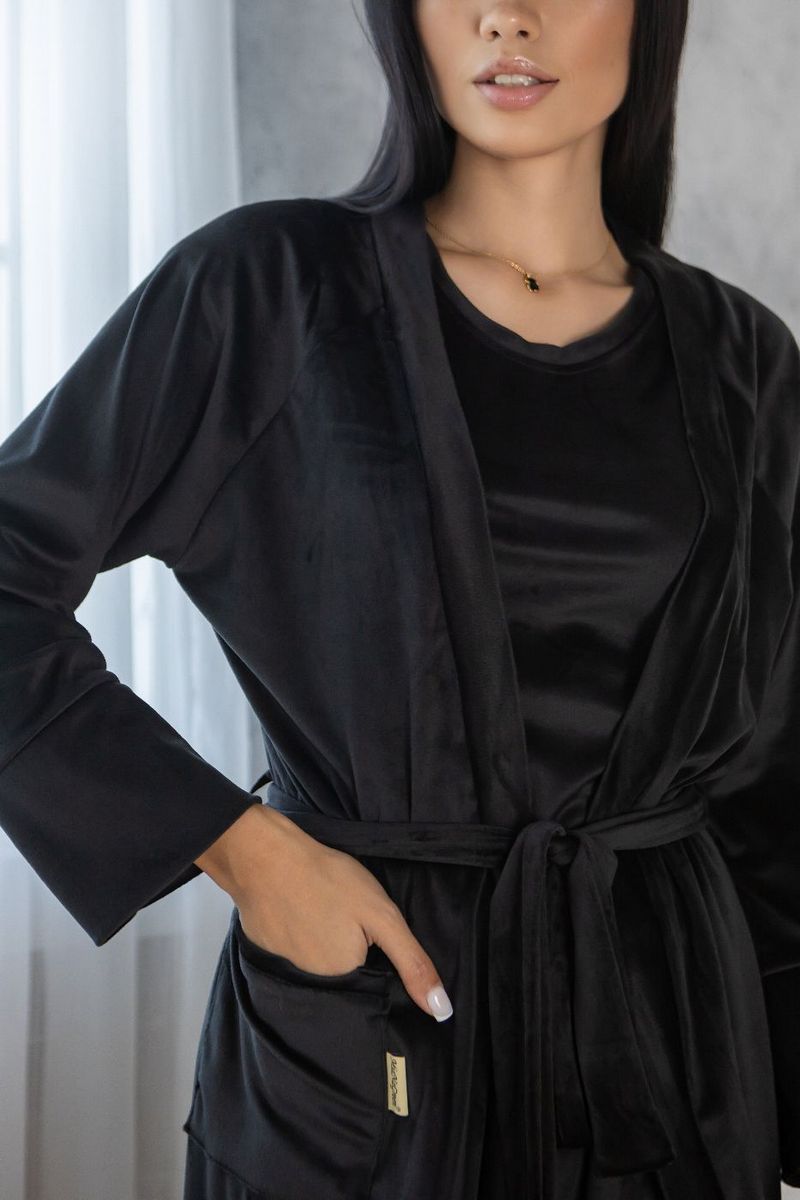 Велюровый комплект для дома Кч1580 black